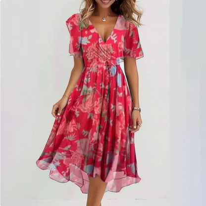 Vestido Elegante con Escote en V y Ajuste Entallado | Ideal para Primavera y Otoño