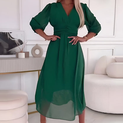 Vestido Ligero de Gasa de Seda con Ajuste Fluido | Ideal para Primavera y Verano