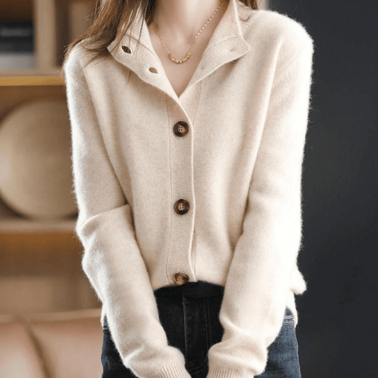 Cárdigan Suave de Punto de Cachemir con Corte Holgado | Ideal para Otoño e Invierno