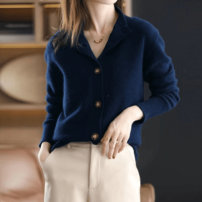 Cárdigan Suave de Punto de Cachemir con Corte Holgado | Ideal para Otoño e Invierno