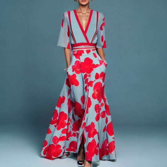 Vestido midi de algodón con ajuste entallado y mangas detalladas | Ideal para primavera y otoño