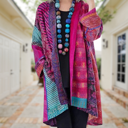 Abrigo Colorido para Mujer con Forro Abrigado | Ideal para el Invierno