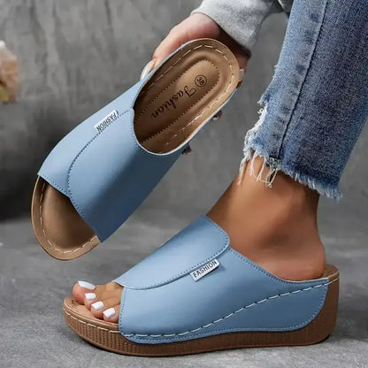 Sandalias Abiertas de Malla y Cuero con Soporte de Arco | Ideales para el Verano