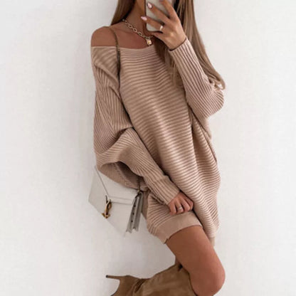 Vestido Mini de Punto con Mangas Largas | Perfecto para Primavera y Otoño
