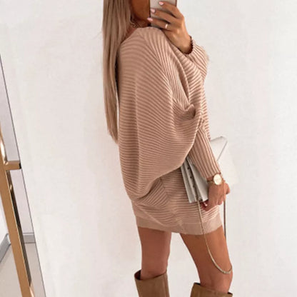 Vestido Mini de Punto con Mangas Largas | Perfecto para Primavera y Otoño