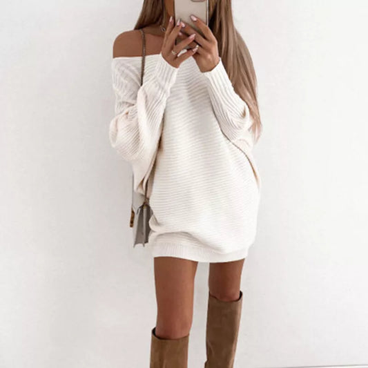 Vestido Mini de Punto con Mangas Largas | Perfecto para Primavera y Otoño